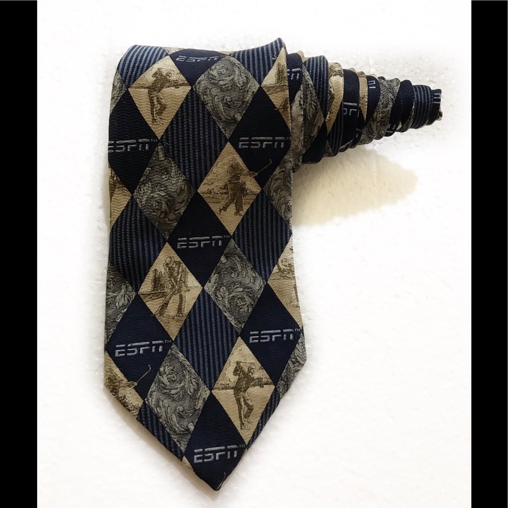 ESPN Wemco New Orleans Golfing Blue Gold  Tie